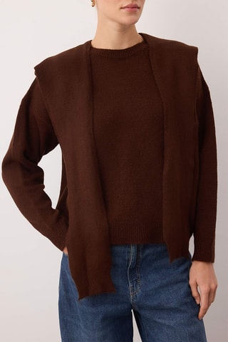 Camisola oversize - Castanho