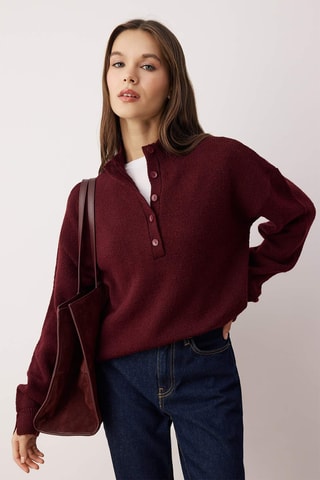 Camisola regular - Bordô