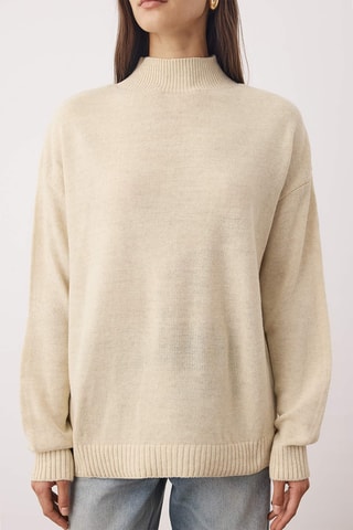 2 camisolas oversize - Bege e castanho