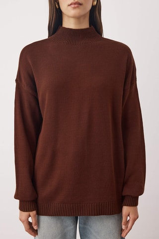 2 camisolas oversize - Bege e castanho