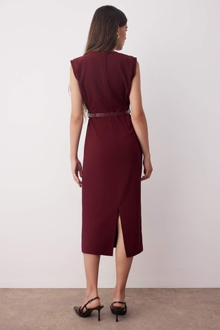 Vestido midi - Bordô