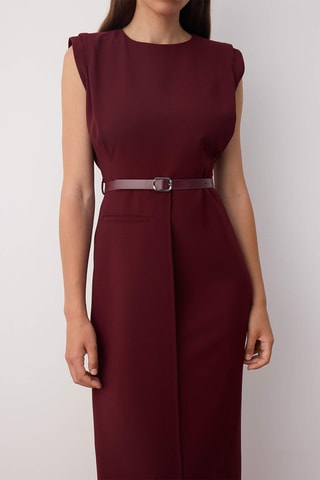 Vestido midi - Bordô
