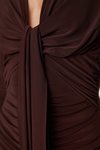 Vestido midi - Castanho-escuro