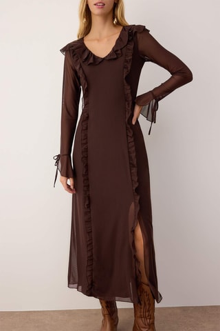 Vestido comprido - Castanho