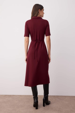 Vestido midi - Bordô