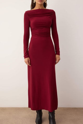 Vestido comprido - Bordô