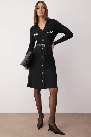 Vestido midi - Preto