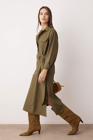 Vestido midi - Caqui