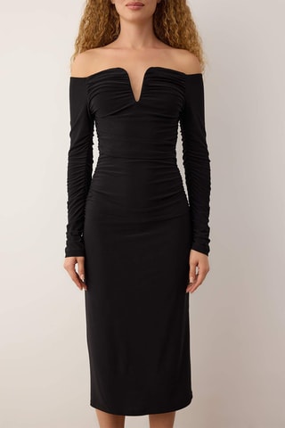 Vestido midi - Preto