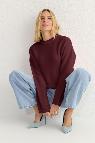 Camisola oversize - Bordô