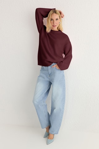 Camisola oversize - Bordô