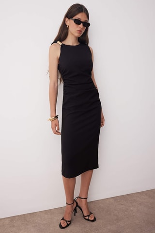 Vestido midi - Preto