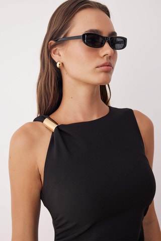 Vestido midi - Preto