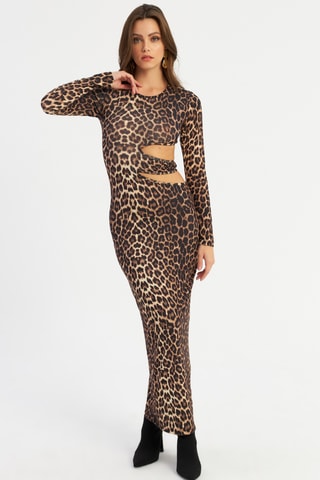 Vestido comprido - Castanho