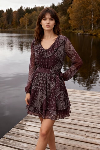 Vestido estilo patinadora - Violeta