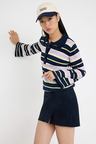 Camisola regular - Azul-marinho