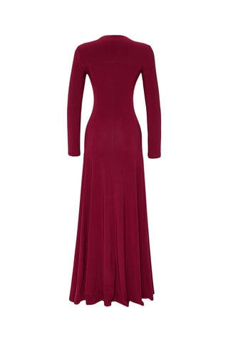 Vestido estilo patinadora - Bordô