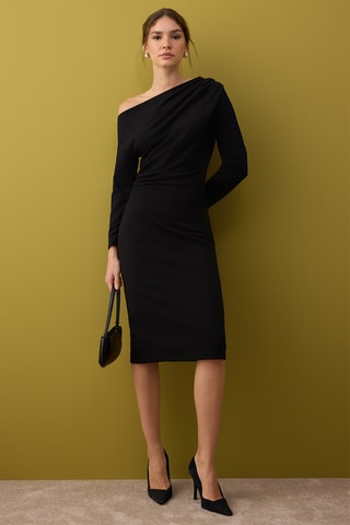 Vestido direito - Preto