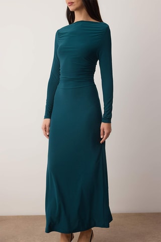 Vestido comprido - Verde-pato