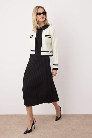 Casaco de malha e vestido - Preto