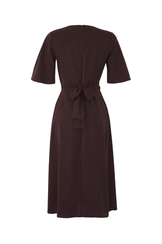 Vestido midi - Castanho-escuro