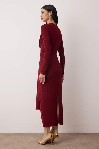 Vestido comprido - Bordô