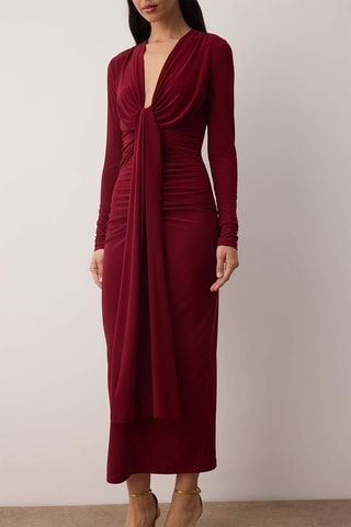 Vestido comprido - Bordô