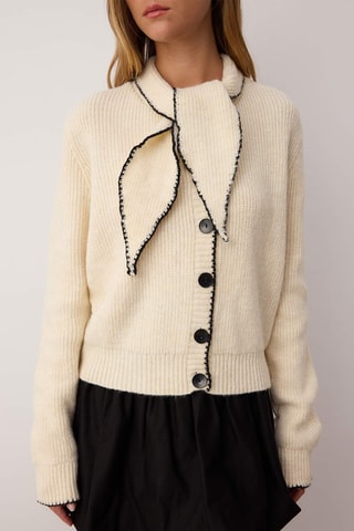 Casaco de malha regular - Bege