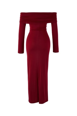 Vestido justo - Bordô