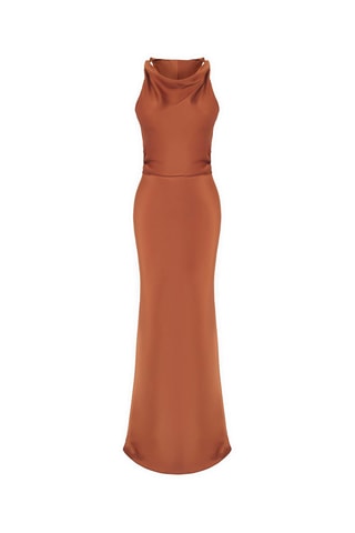 Vestido comprido - Castanho