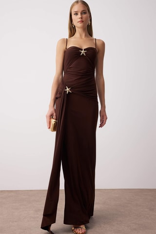 Vestido comprido - Castanho