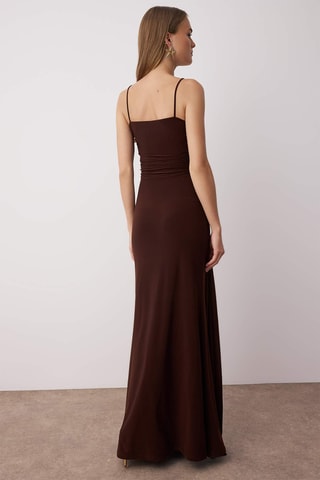 Vestido comprido - Castanho