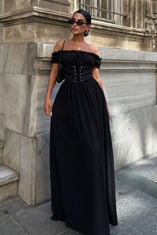 Vestido comprido - Preto