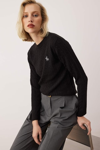 Camisola regular - Preto