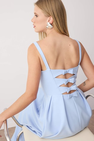 Vestido comprido - Azul-claro