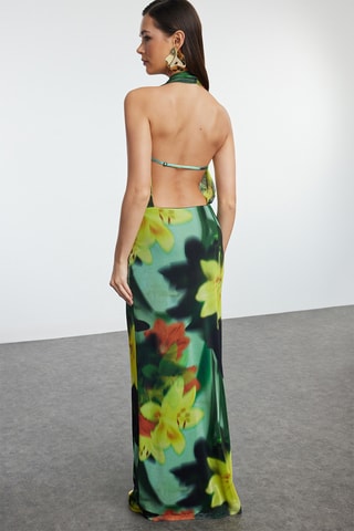 Vestido comprido - Verde-claro