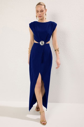 Vestido comprido - Azul-real