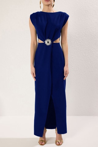 Vestido comprido - Azul-real
