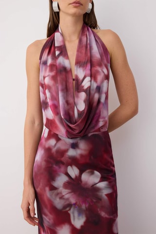 Vestido comprido - Bordô