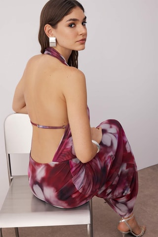 Vestido comprido - Bordô