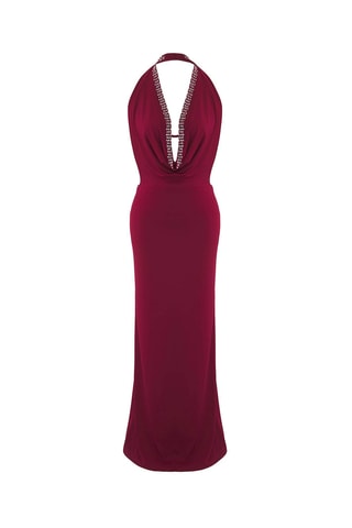 Vestido comprido - Bordô