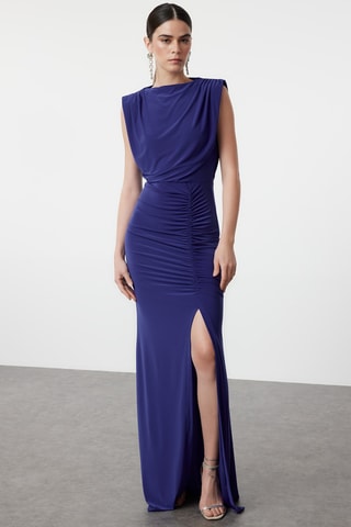 Vestido comprido - Azul-real