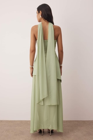 Vestido-caicai - Verde-pálido