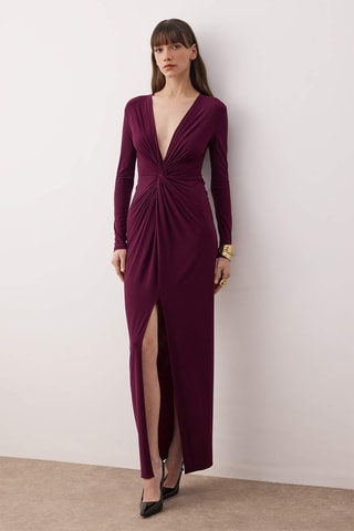 Vestido comprido - Bordô