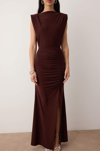 Vestido comprido - Castanho