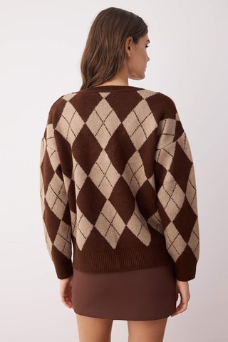 Camisola oversize - Castanho