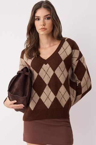 Camisola oversize - Castanho