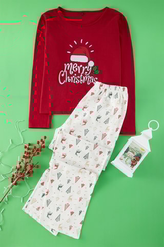 Pijama - Vermelho e branco