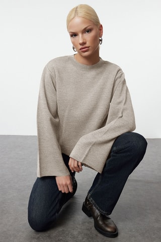 Camisola regular - Bege