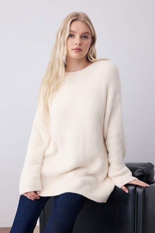 Camisola oversize - Bege